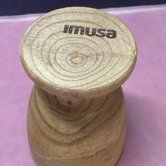 Vintage IMUSA Wood Mortar Natural Wood Grinding Pot Primitive Herbs - Picture 6 of 9